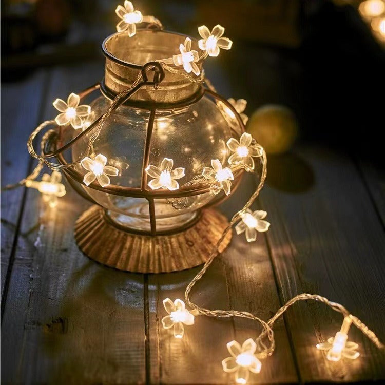 Lampes à chaîne à cerise solaire pour décorations extérieures de cour