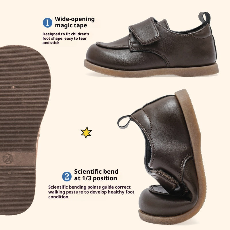 Chaussures de performance pour garçons avec paillettes en nylon Velcro