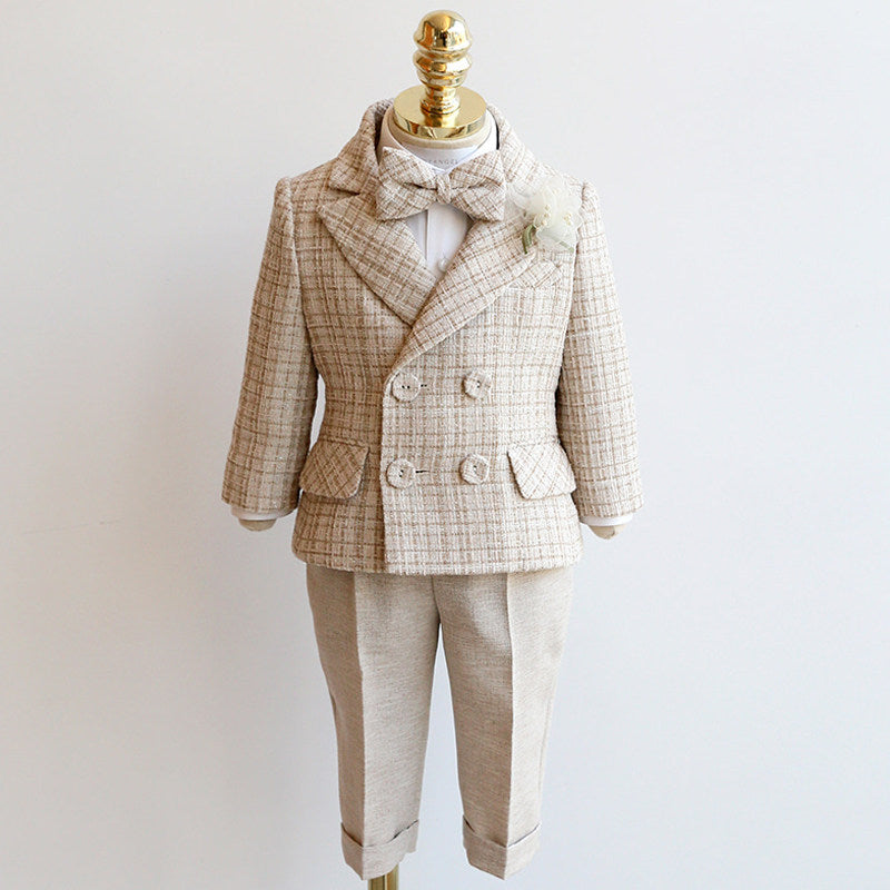 Robe formelle de garçon fille de fleur costume britannique