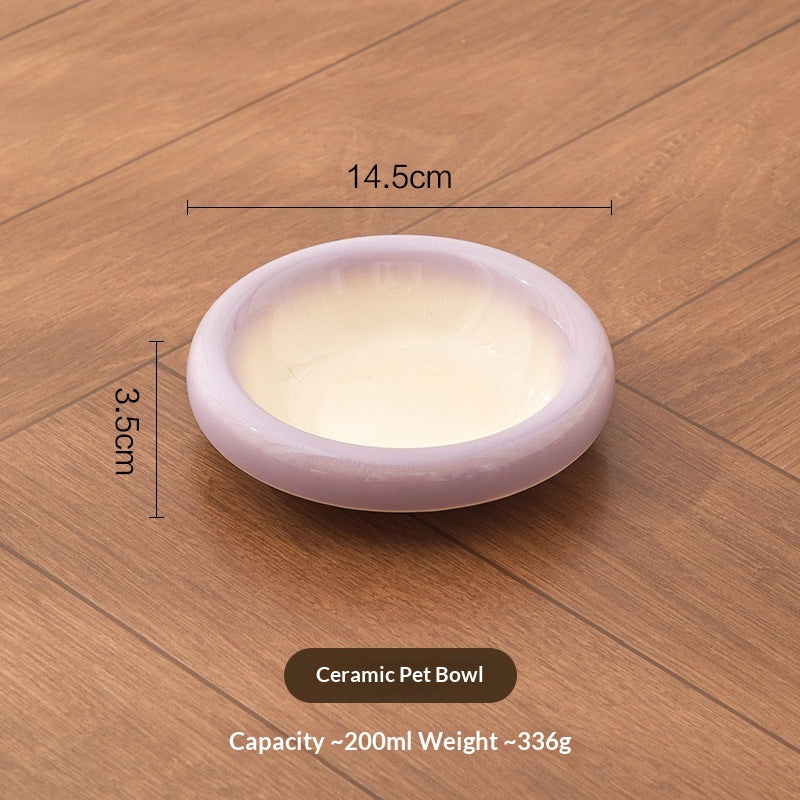 Ceramic Pet Bowl de couleur brune