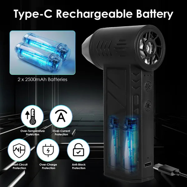Duster d'air comprimé avec lumière LED jusqu'à 150000RPM vitesse pour PC nettoyage de clavier haute S