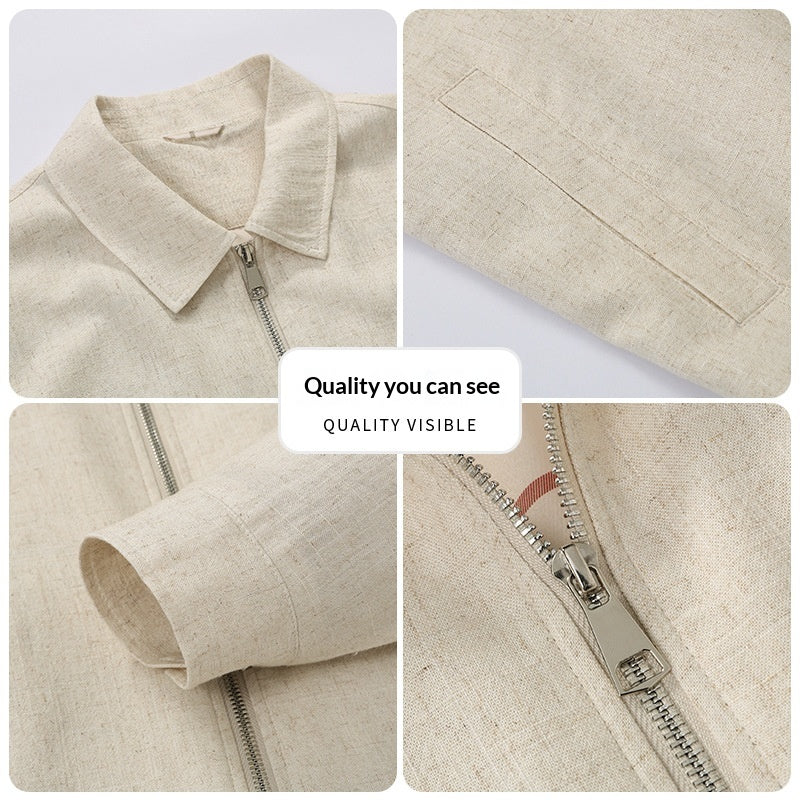 Une veste polyvalente de couleur pâle et respirante