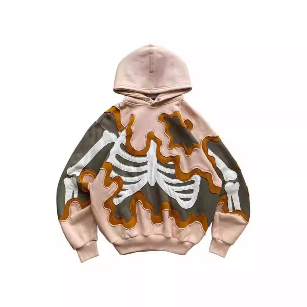 American Euro Style Street Fashion Trend Retro impression 3D Pull-over à capuche pour les hommes et