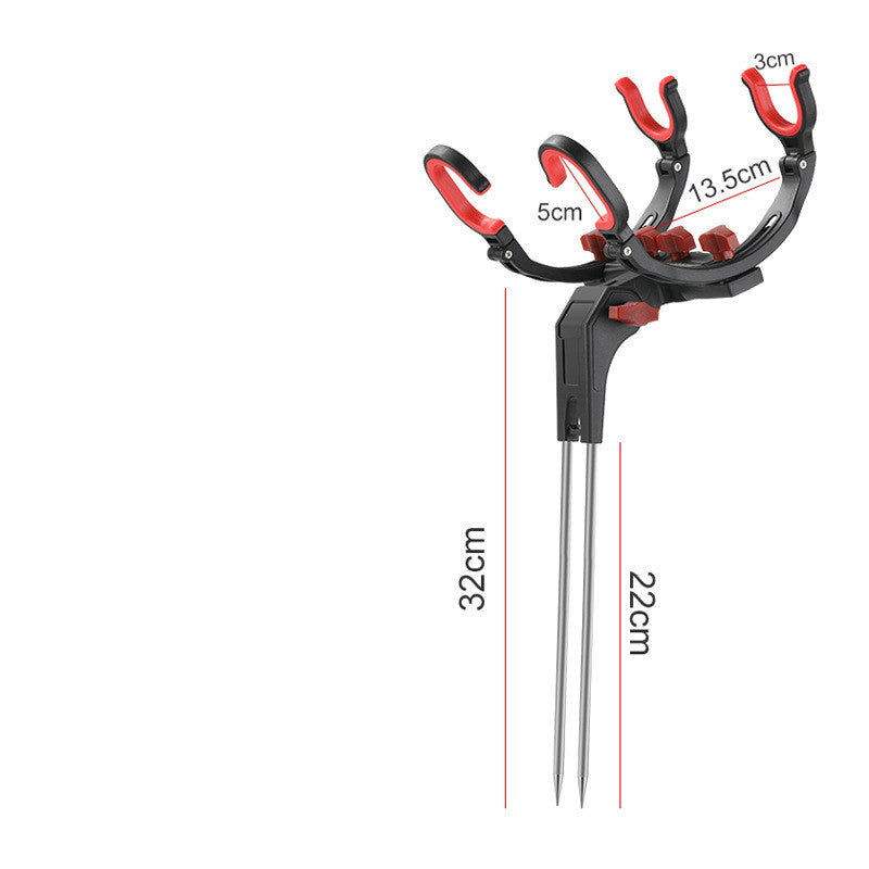 Angle de pêche Pole Tackle Bracket Anti-Rust Steel Bracket de pêche Porte-roquette Fish Tackle