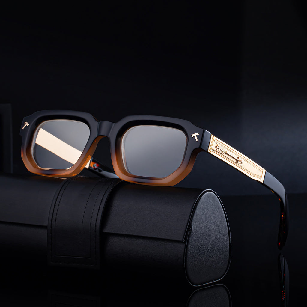 Lunettes de soleil européennes et américaines Fashion Square Frame pour hommes sans ordonnance