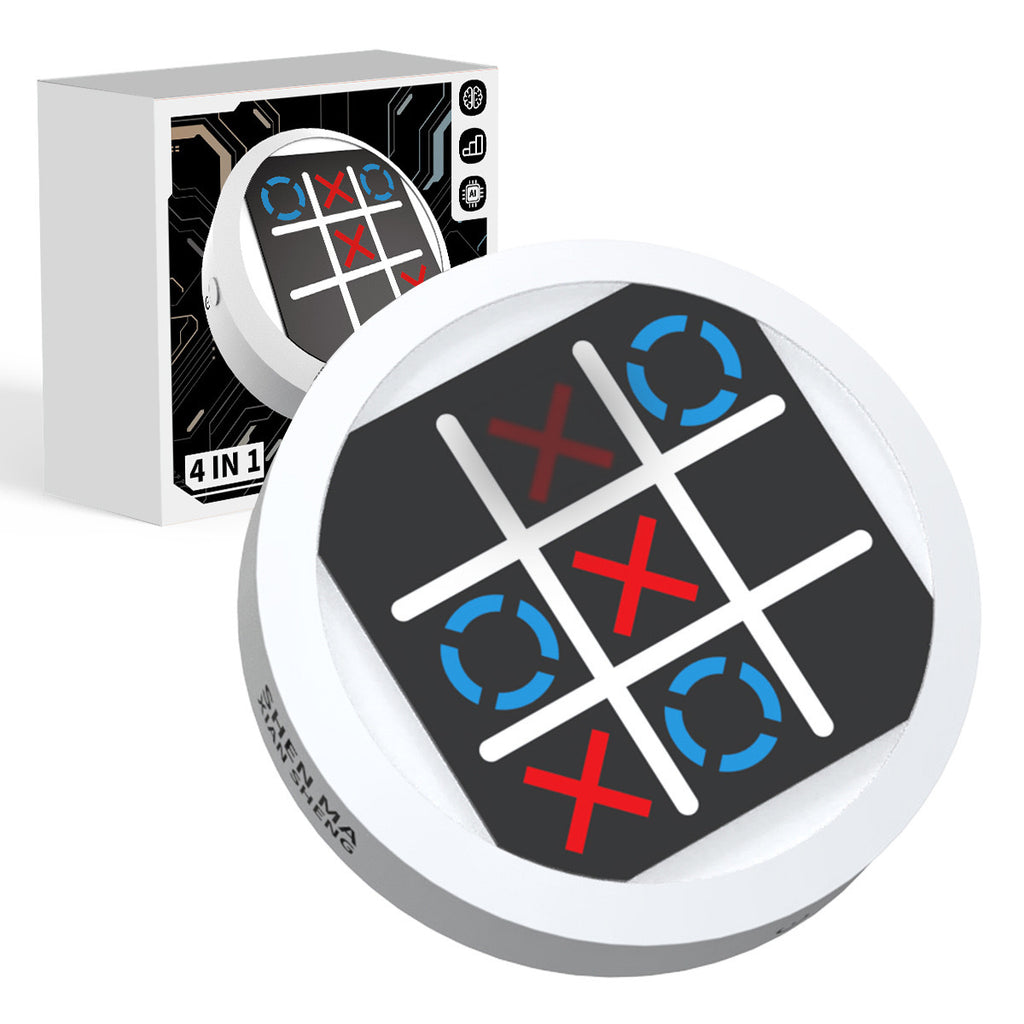Super Tic-Tac-Toe 4-en-1 Console de jeu portable d'entraînement mémoire