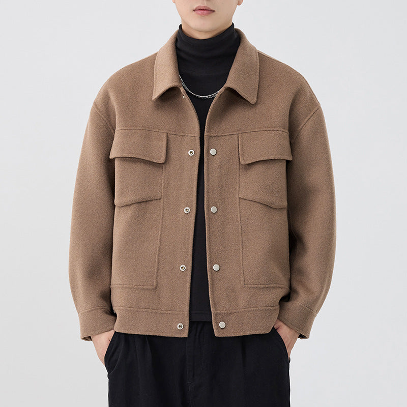 Manteau éparpillé en laine Mens Casual Top
