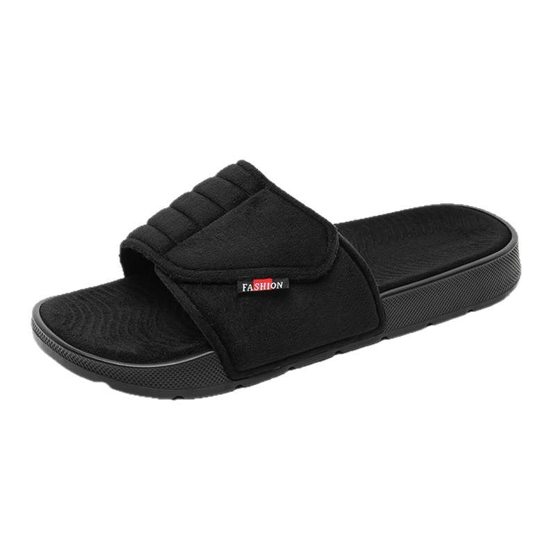 Mens Velcro-Strap réglable confortable Soft-Soled Respirant Slippers