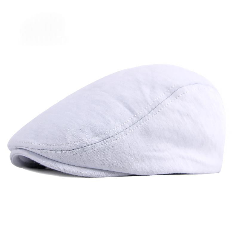 Béret simple uni tricoté de couleur solide avec un bord plat