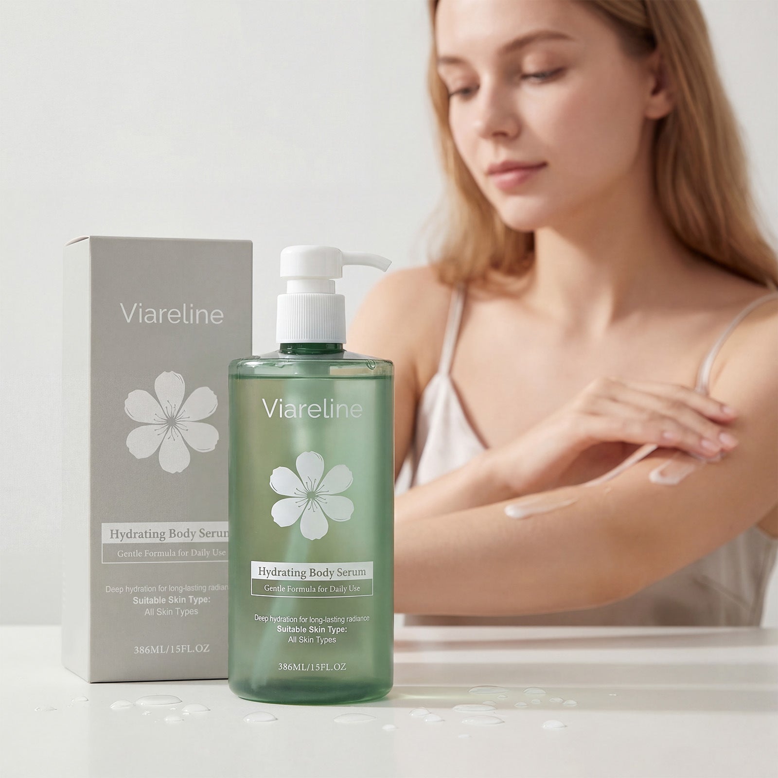 La peau de Viareline hydratant l'essence contient des ingrédients doux pour Nourrir la peau du corps