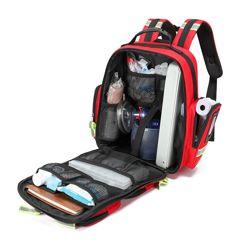 Trousses de premiers soins Sacs à dos de sauvetage d'urgence Stockage trié de grande capacité Camping en plein air Su