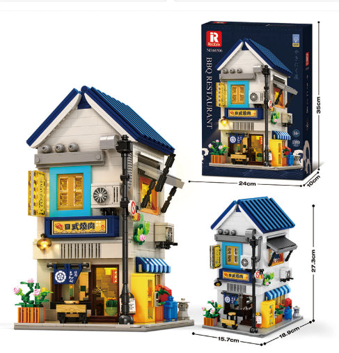 Street Scene Building Block Haute difficulté Arcade Building Model Toy
