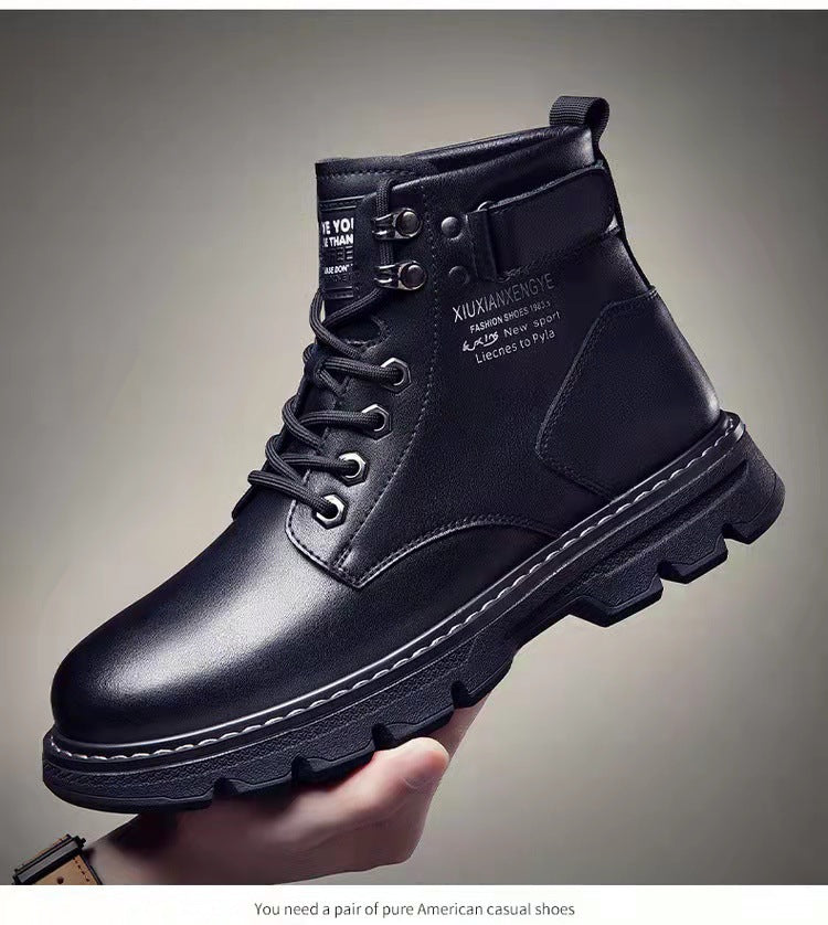 Hommes mi-à haut-top bottes en style coréen