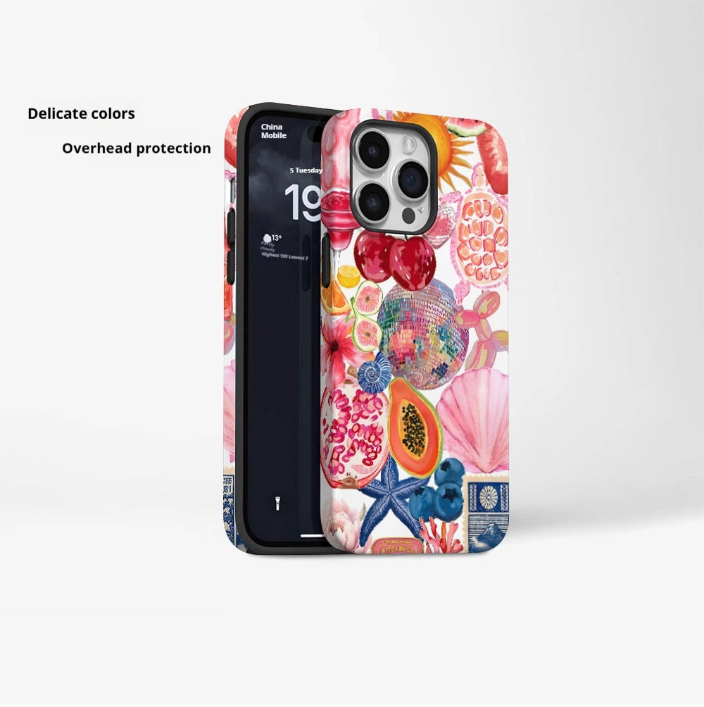 Cas de téléphone imprimé Marine Bio créatif et minimaliste