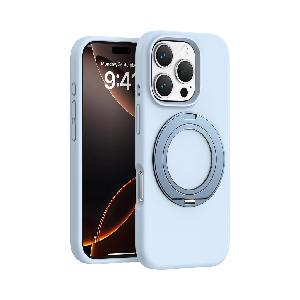 Boîtier de téléphone rotatif magnétique en silicone liquide