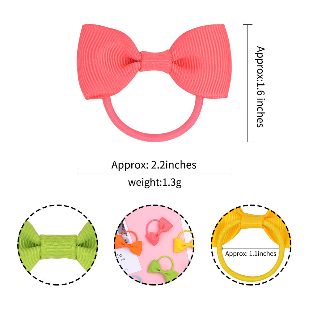 40 80PCS Tiny Hair Ties with Bows Baby Bows Rubber Bands Hair Ties Soft Elastics Ponytail