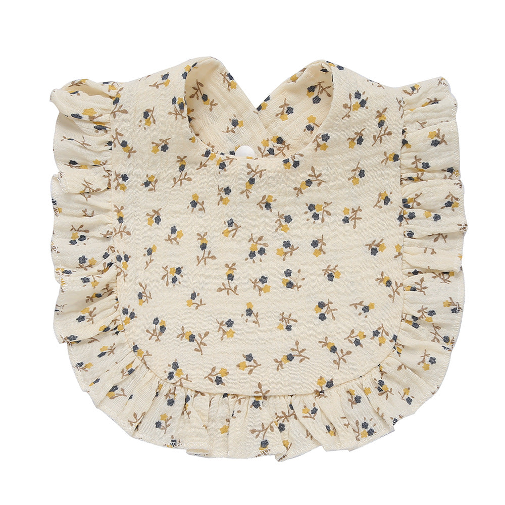 Bib de dentelle en coton pur imprimé pour enfants