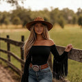 Tassel de style ethnique occidental haut de page