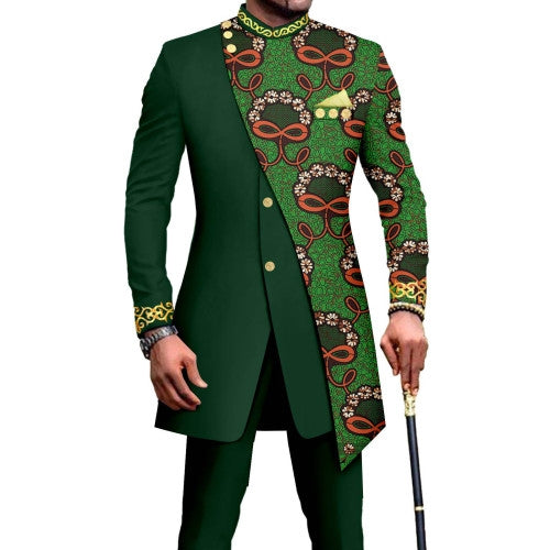 Costume deux pièces pour hommes africains Slim L