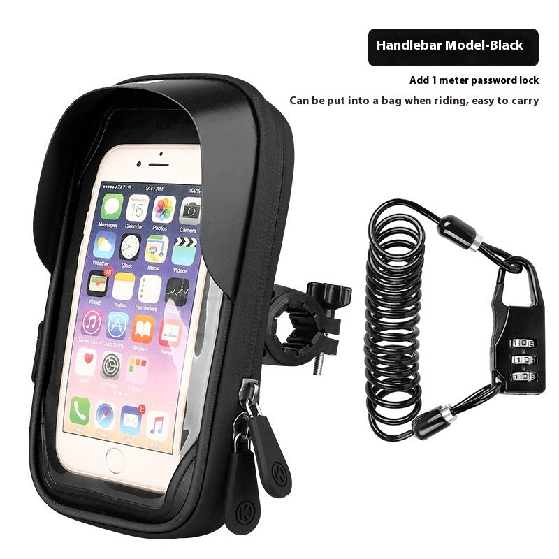 Bicycle Mobile Phone Stand Waterproof Touch Screen Bag Electric Car Motorcycle Cycling Fit