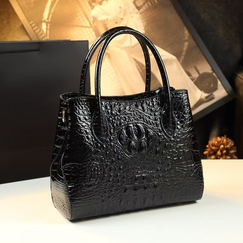 Véritable sac en cuir crocodile pour femmes