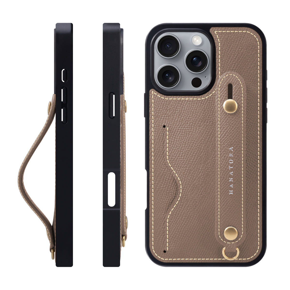 Première couche Cowhide approprié pour IPhone16 cas de téléphone avec support