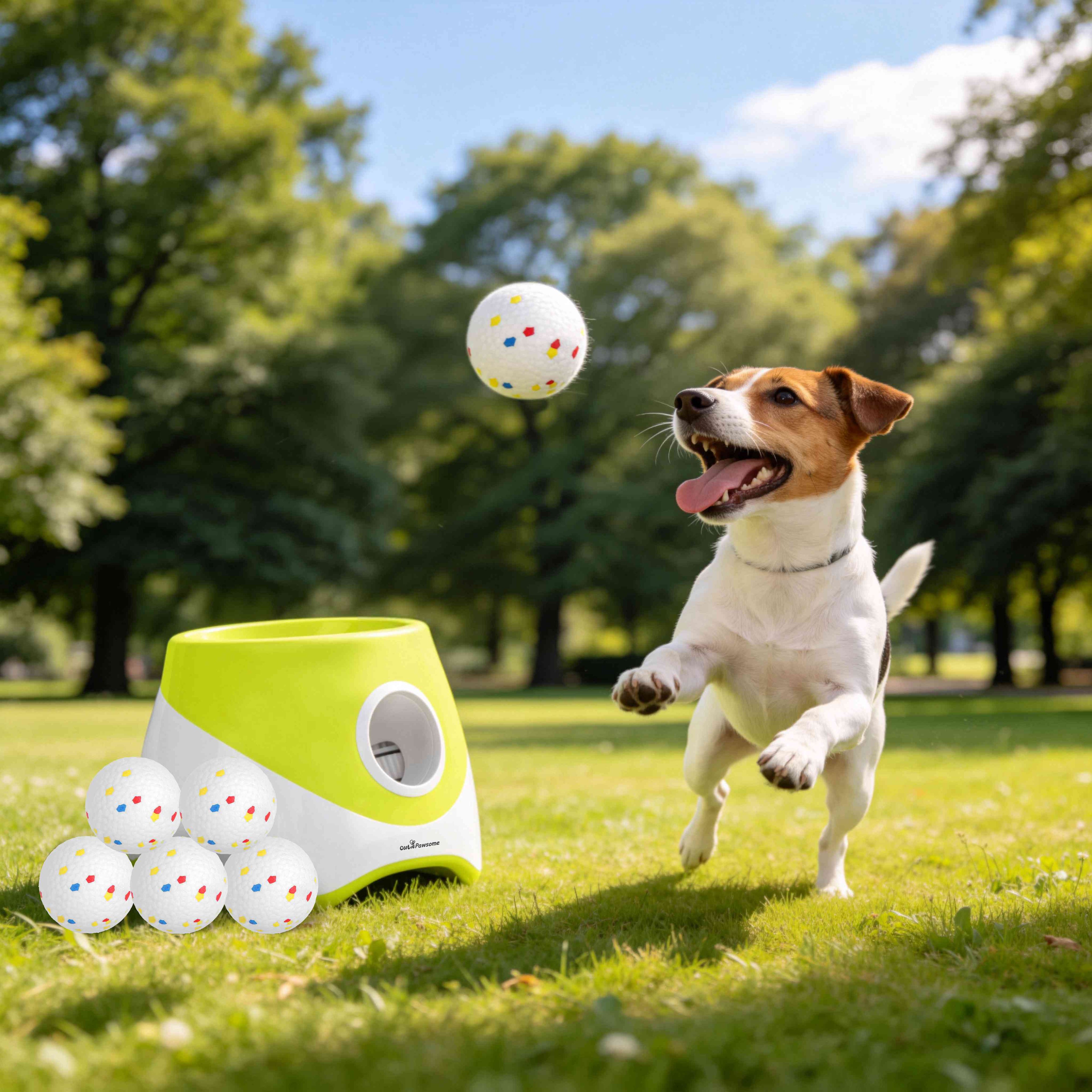 Lance-balles de chien automatique Rechargeable Interactive Pet Ball Lanceur pour petit chien moyen