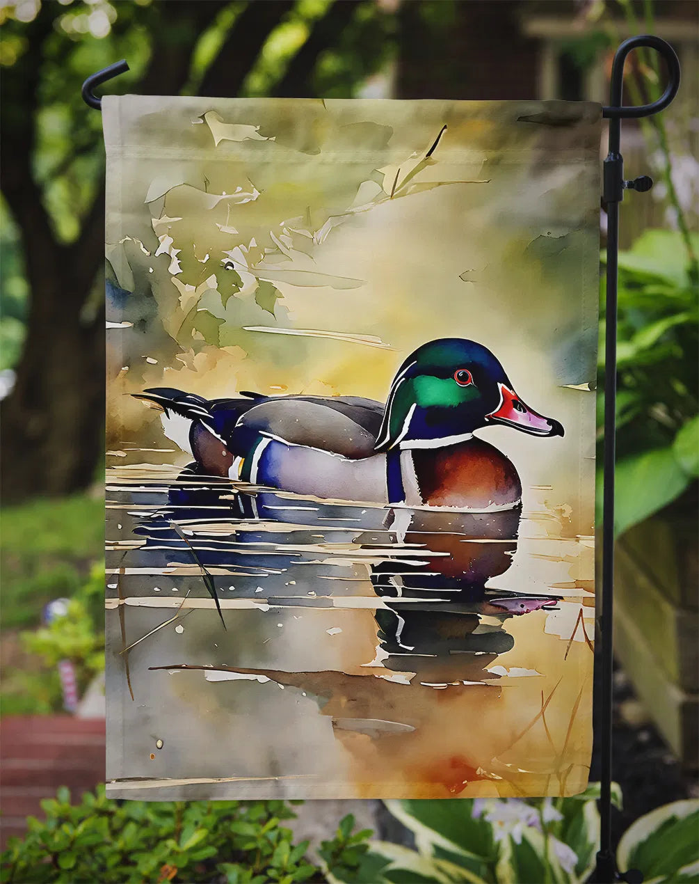 Bois Duck Garden Drapeau Boîte aux lettres Drapeau décoratif Drapeau Bannière extérieure Patio Artwork Yard