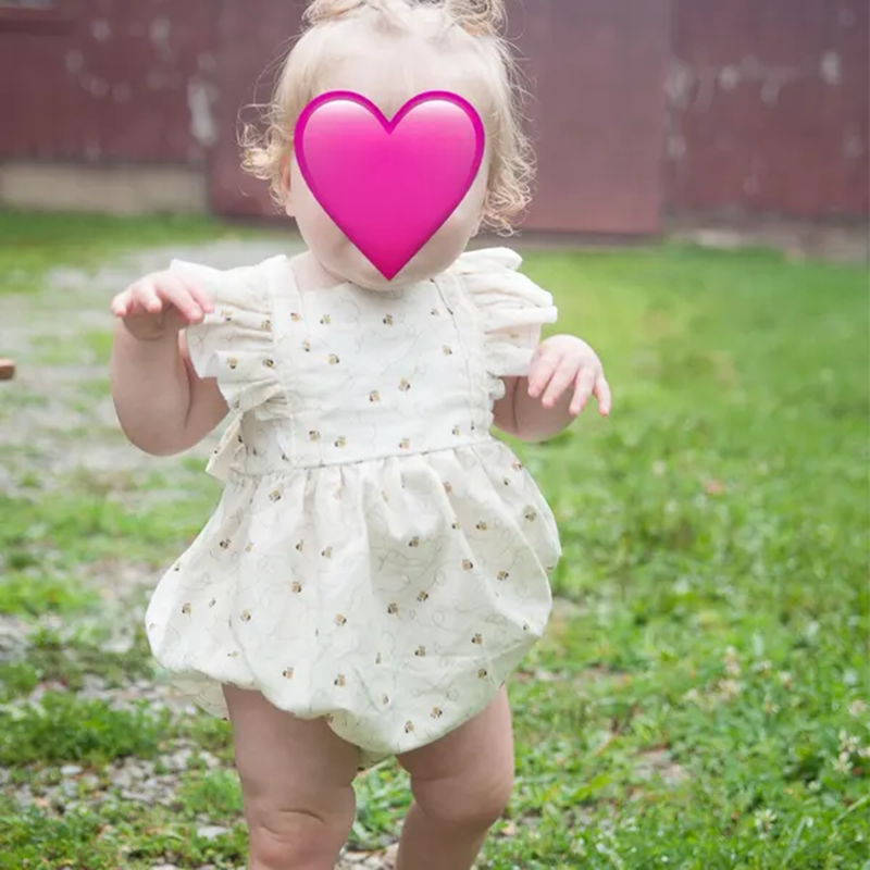 Bubble Romper bébé fille d'abeille - 1er jour d'abeille Romper