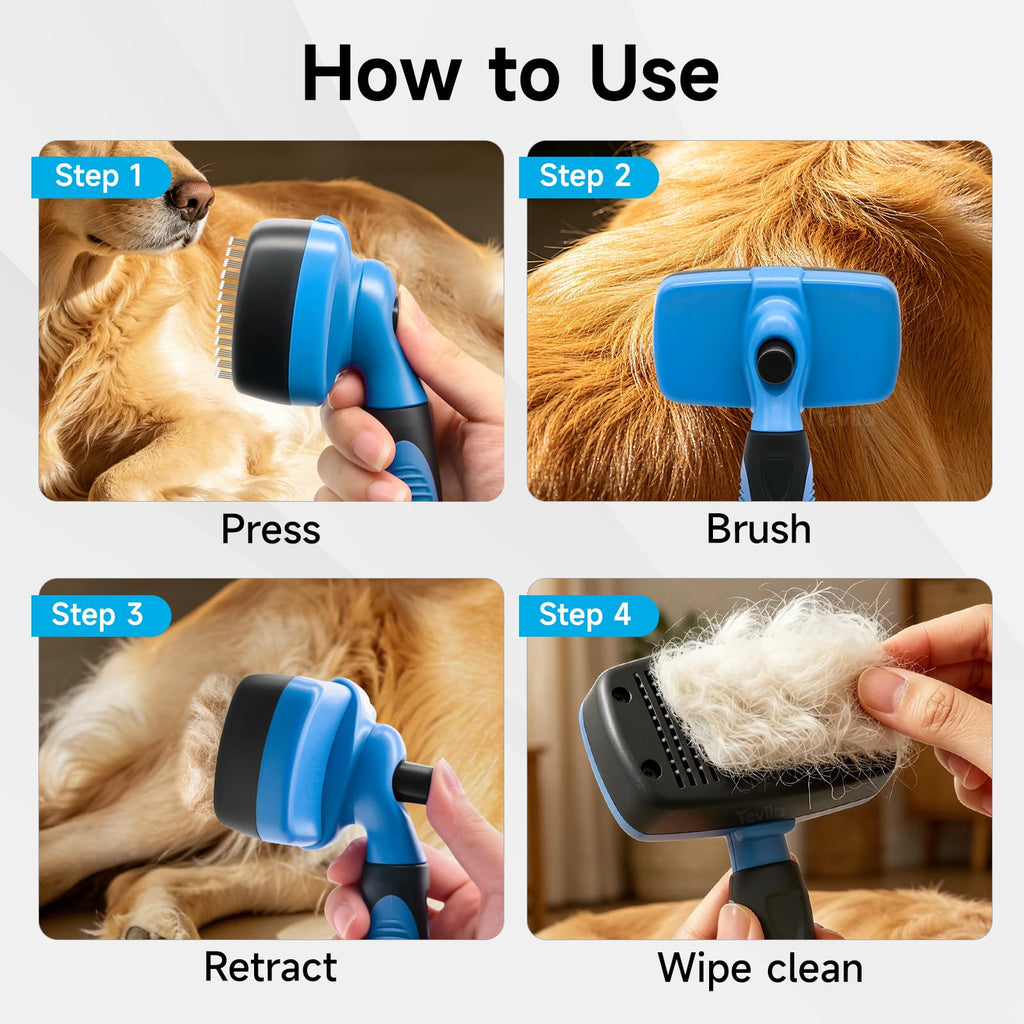Brosse auto-nettoyante pour chien pour la couverture