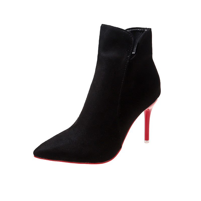 Bottes de Stiletto sexy à fond rouge pour femmes