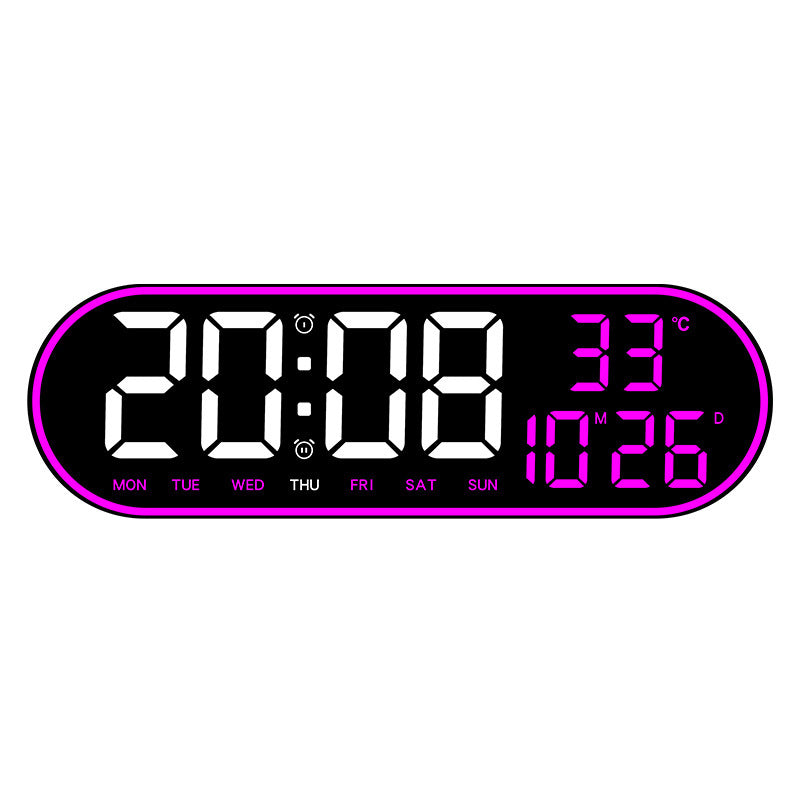 Simple Horloge multifonctionnelle Salon Horloge Murale Maison Décoration Digital Electronic Clo