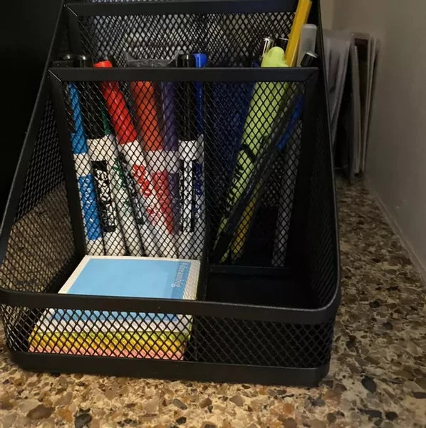 Mesh Medium Desktop Organizer Noir