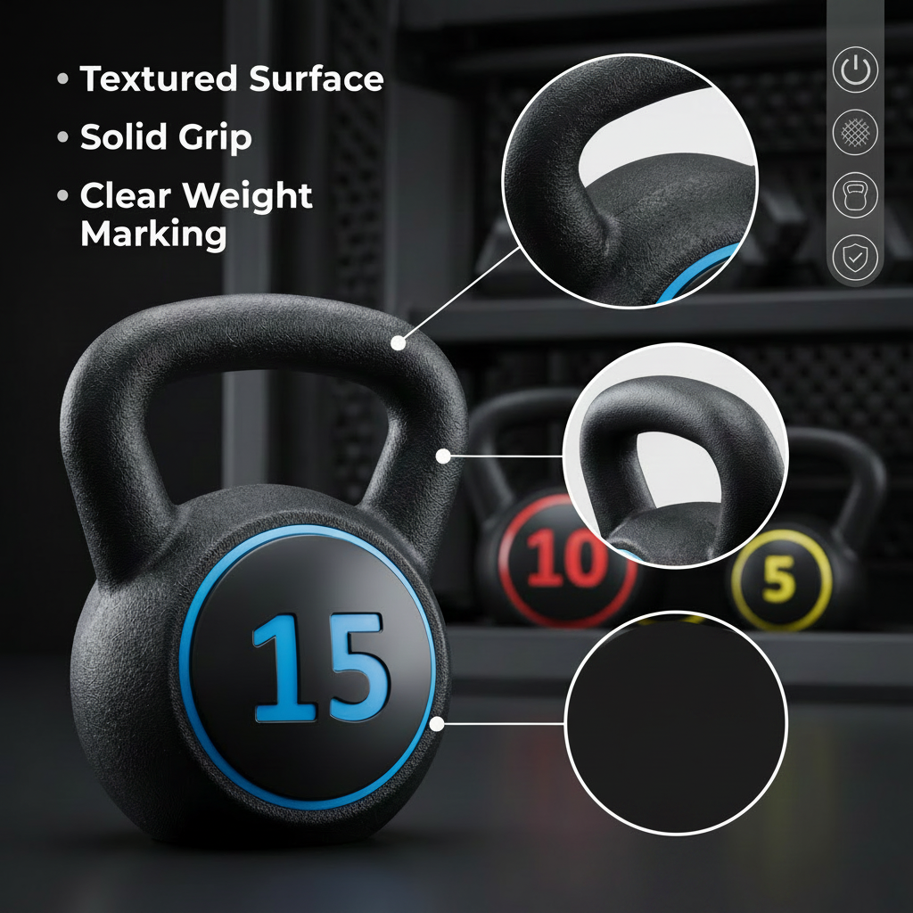 Set de kettlebell avec rack
