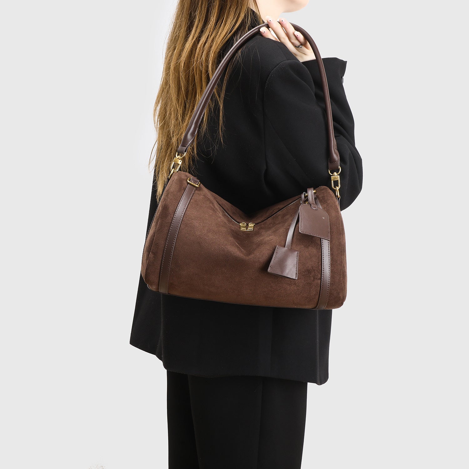 Stylish Minimalist Sac d'oreiller mat-fini Grande capacité pour les femmes