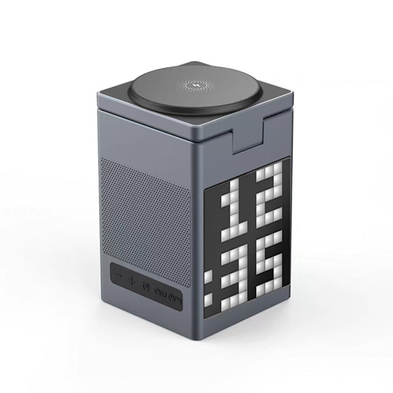 All-in-one Multi-fonctional Magnetic Bluetooth haut-parleur réveil sans fil Chargeur et De
