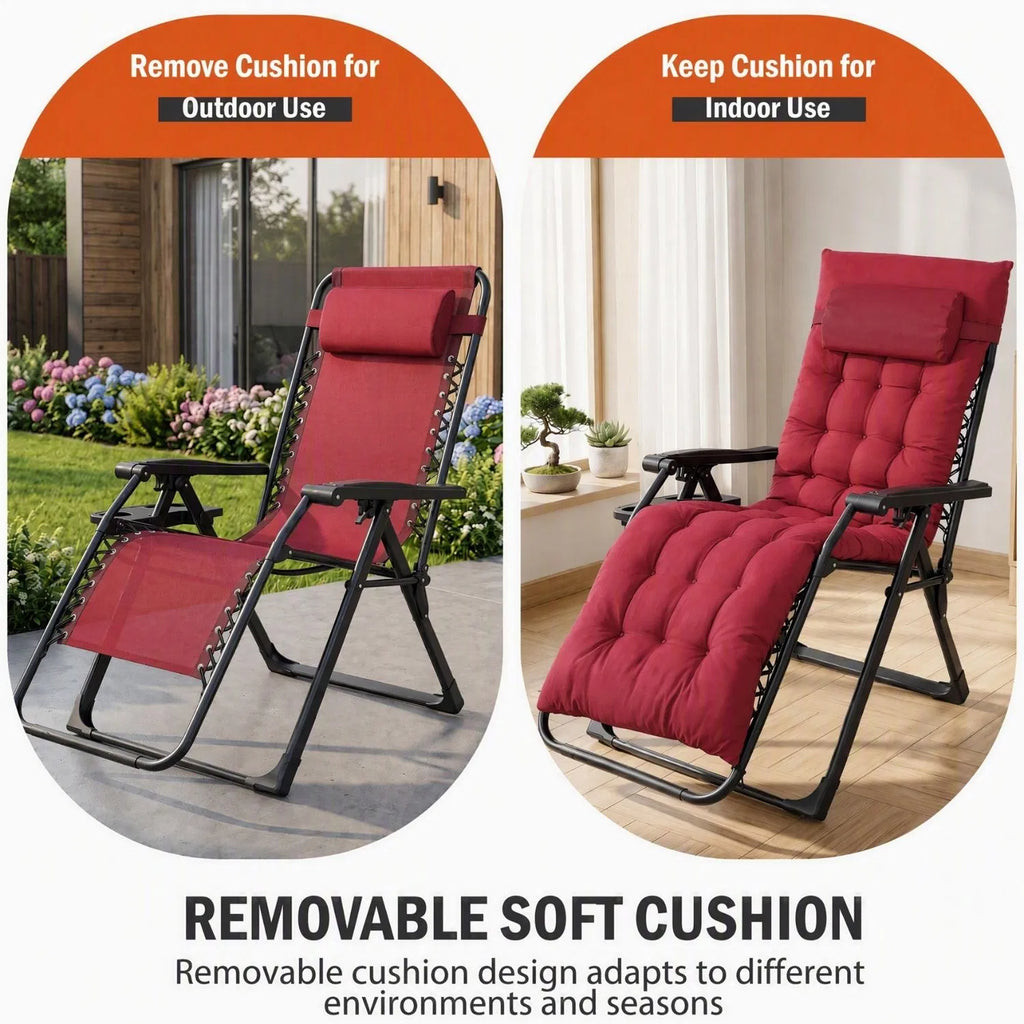 Chaise Zero Gravity avec coussin