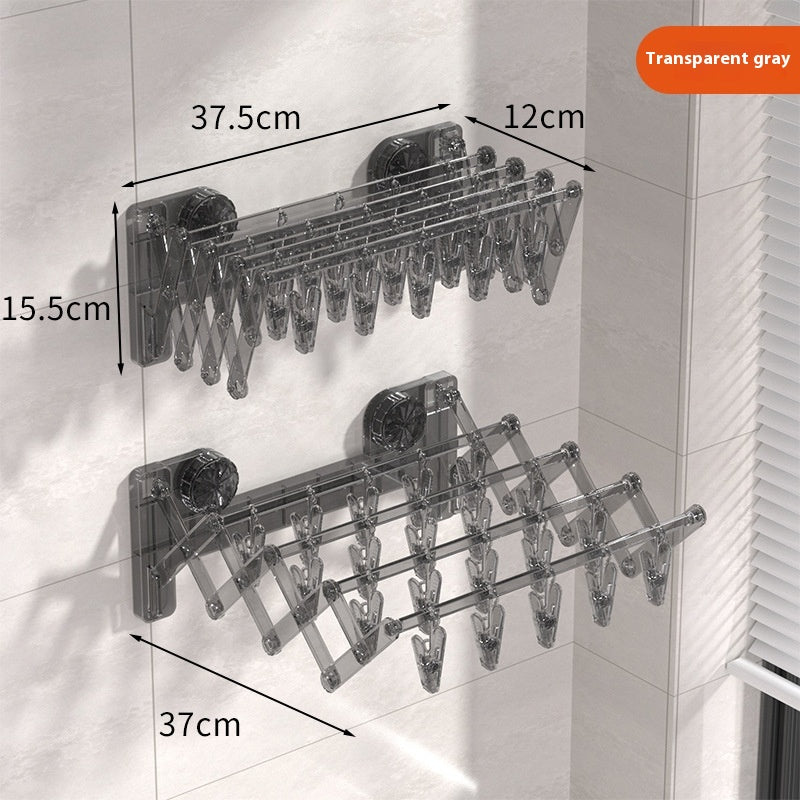 Chaussettes de coupe d'aspiration Rack de serviette sans punch de séchage pliable