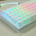 Double peau lait pudding transparent Cap clé fermé PBT deux couleurs OEM Pas de bouche d'eau 61 68