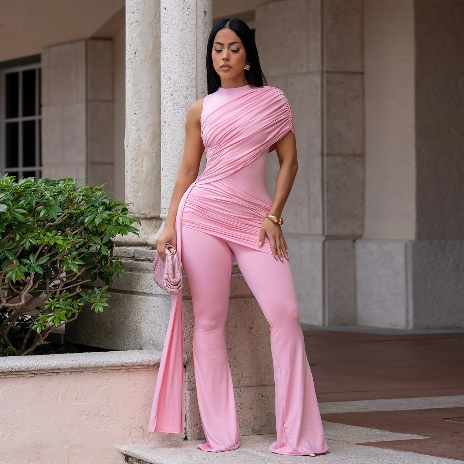 European And American Fashion Women's Clothing Élégant et élégant Bodycon Jumpsuit avec R