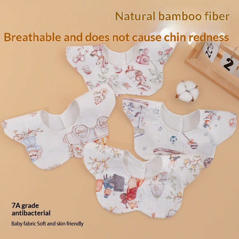 Pétale Bamboo coton imperméable pour enfants Bib imperméable pour bébé