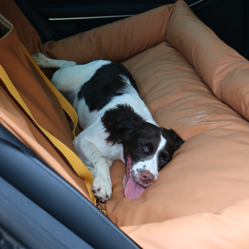 High-end Car Dog Bed Double Rear Seat Pet Kennel Mat Waterproof Car Safety Seat