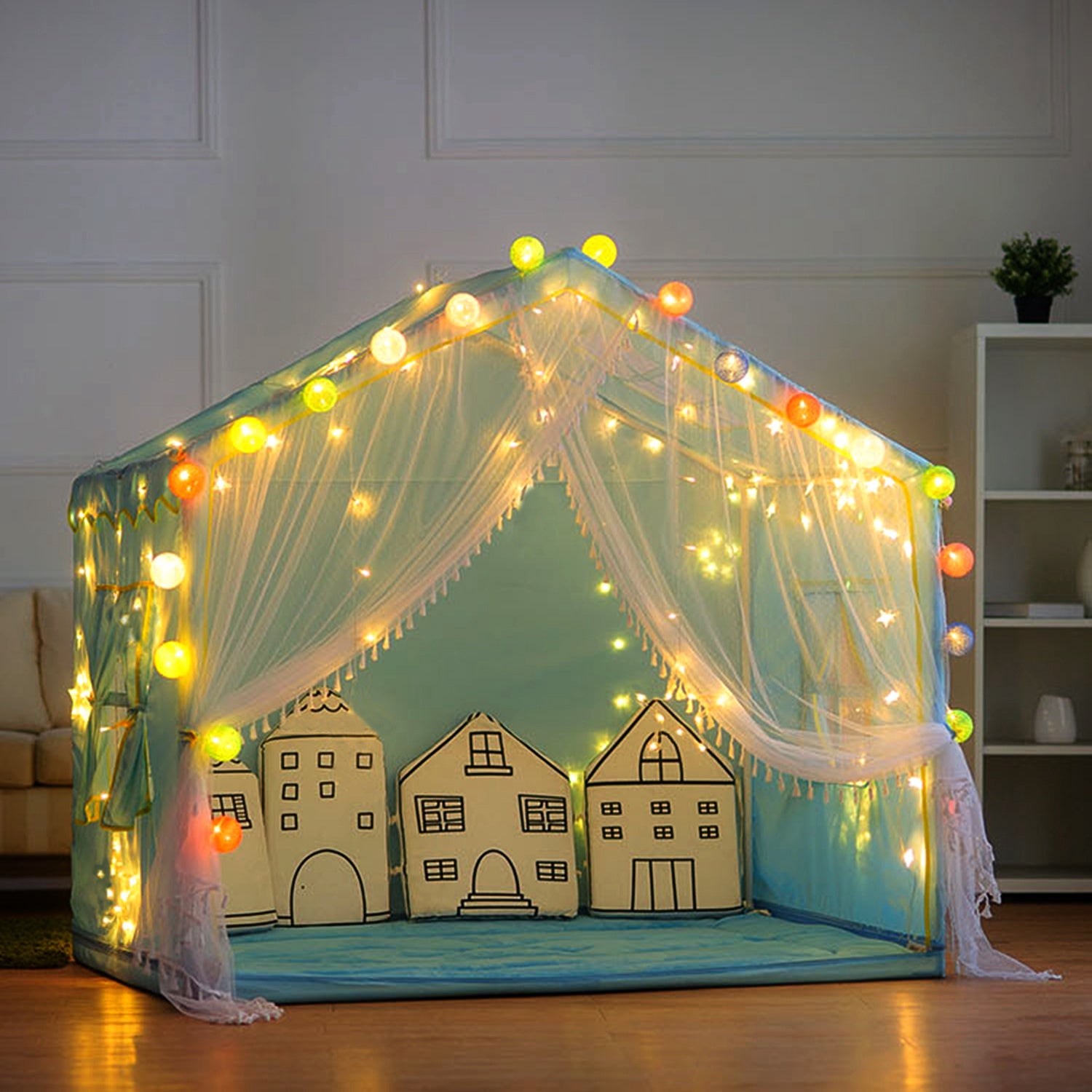 1Pc 3Meter 300 LEDs Chaîne lumière rideau avec télécommande 8 modes de lumière IP44 étanche pour Chr