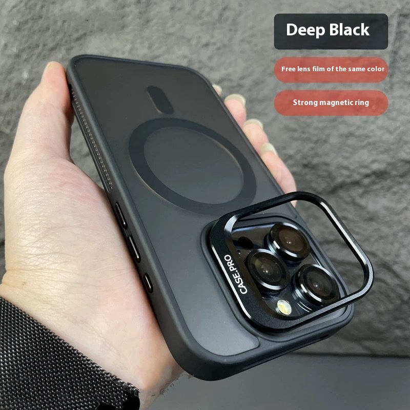 Boîtier de téléphone magnétique de couverture d'objectif
