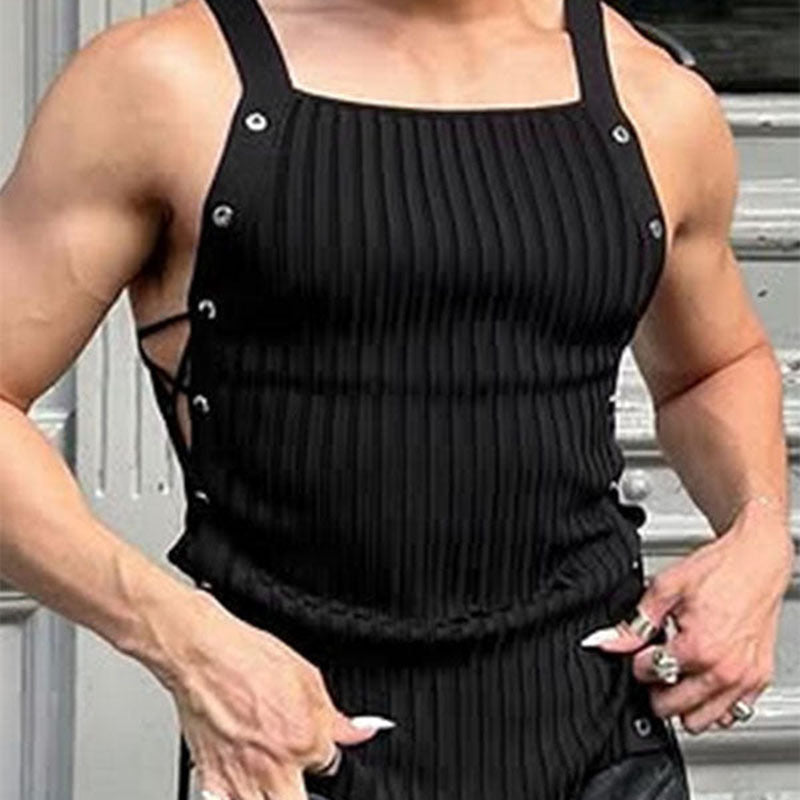Hommes Strappy Breathable Hollow-Out Veste