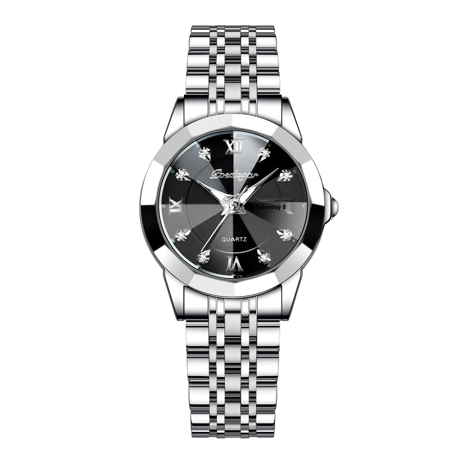 Femmes étanche double calendrier lumineux Wrist Watch