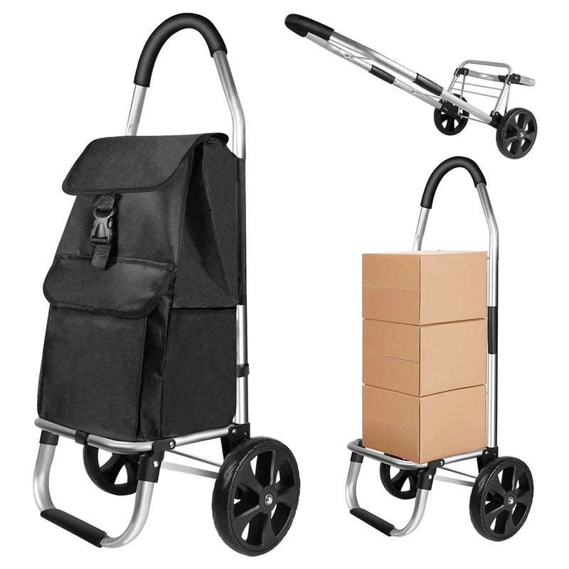 40L Chariot de shopping léger 2 roues