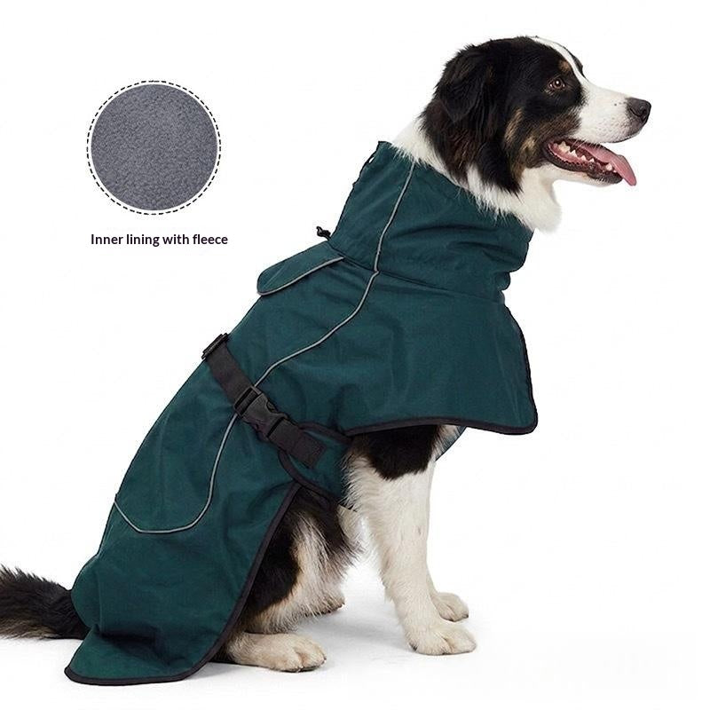 Vêtements de chien d'hiver Fleece-lined Warm Windbreaker
