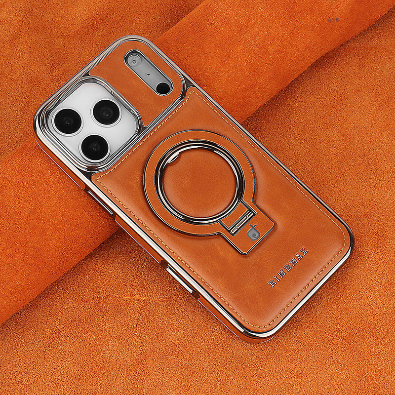 17promax Bracket magnétique résistant à la chute boîtier de téléphone en cuir