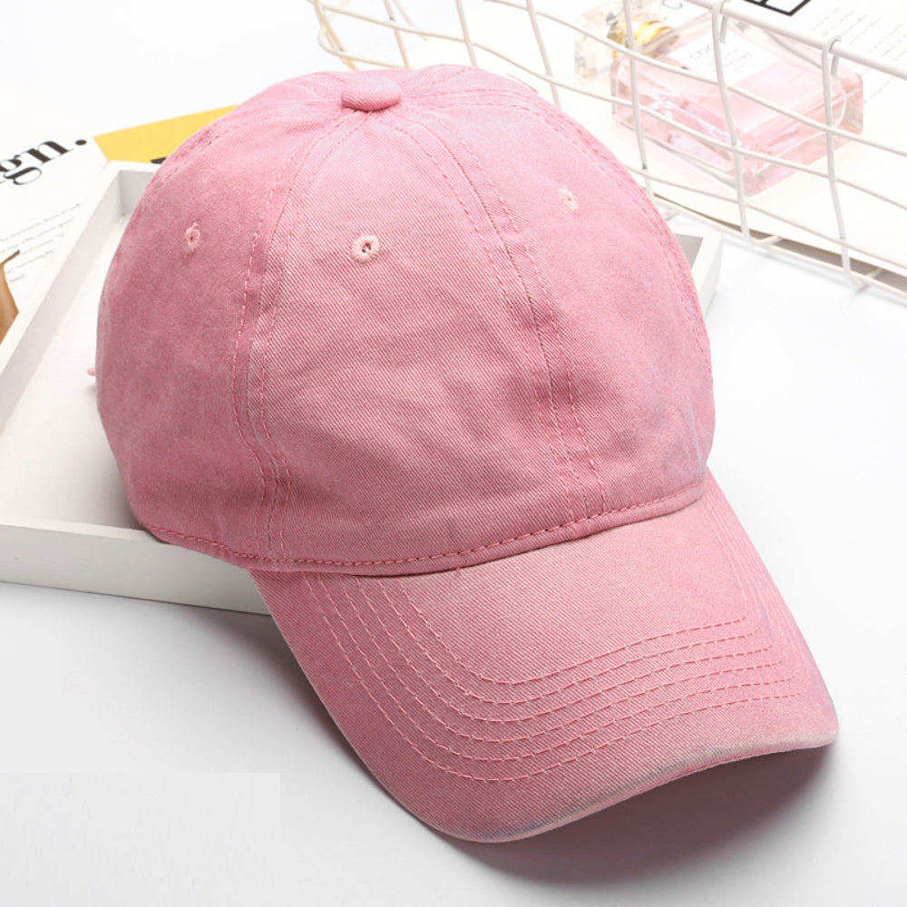 Summer Women's Solid-color Six-strand Ajustable Soft-brim Mode Casquette Casual Baseball